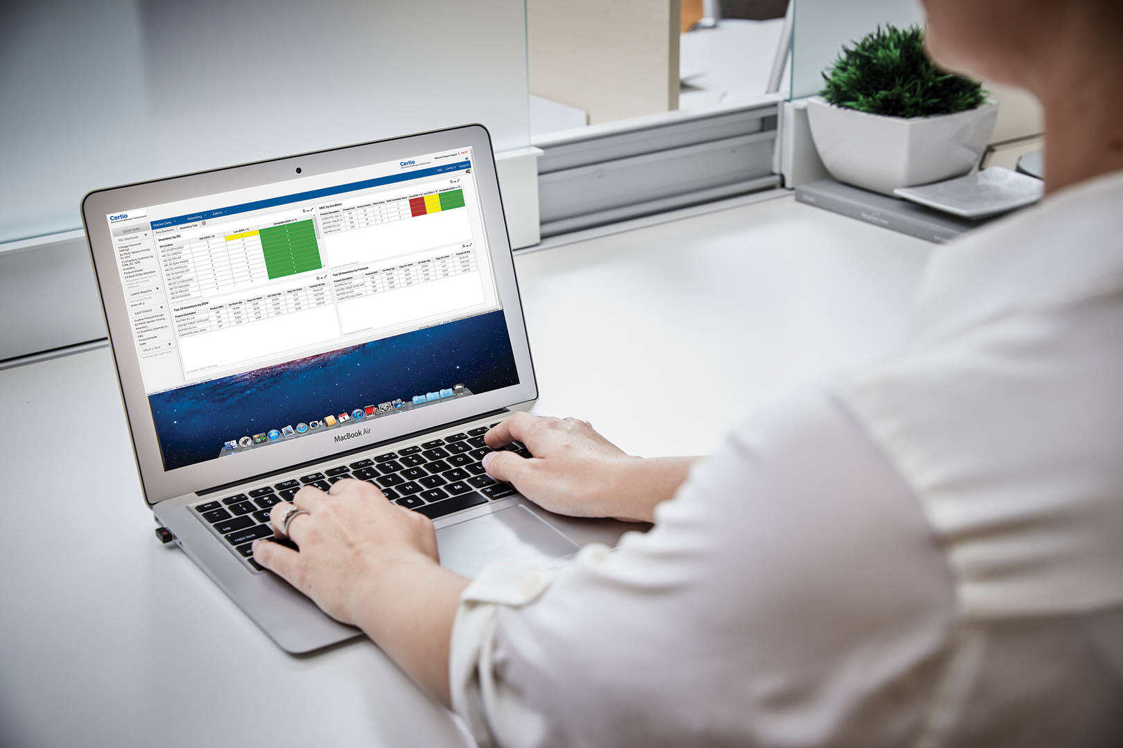 Women searching on laptop