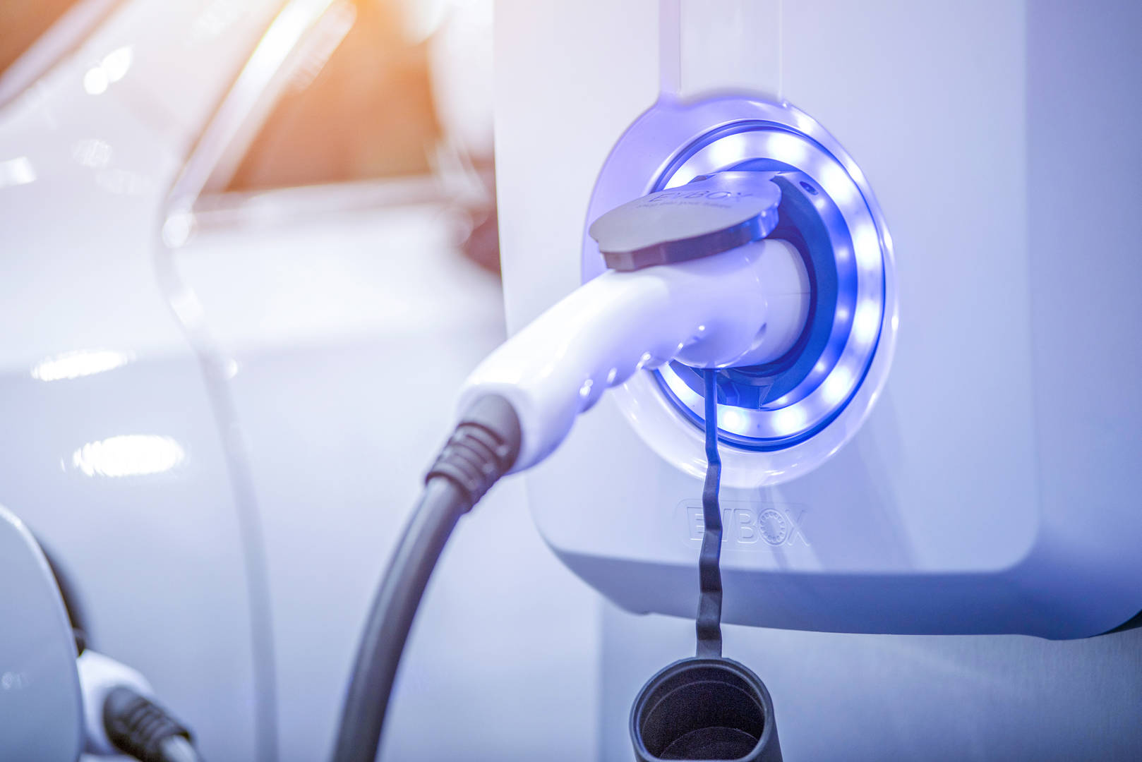 Electric car charging port